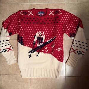 Polo Ralph Lauren Red and Cream Ski Sweater